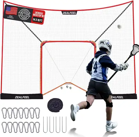 ZEALFEEL Lacrosse Backstop Net 14x10FT,… — Photo 1