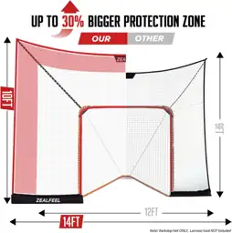 ZEALFEEL Lacrosse Backstop Net 14x10FT,… — Photo 2