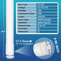 24 Pack T8 LED Bulbs… — Photo 2