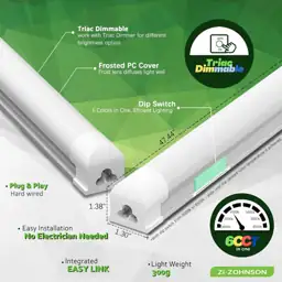 Dimmable LED Shop Lights 4FT,30W… — Photo 2