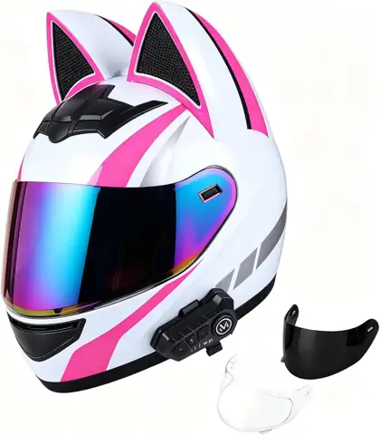 Bluetooth Motorcycle Cat Ear Helmet… — Photo 1
