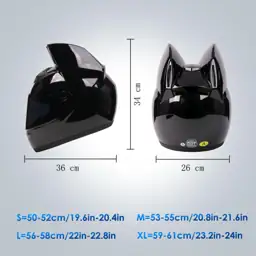 Bluetooth Motorcycle Cat Ear Helmet… — Photo 2