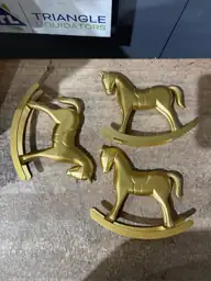 3 Pack Gold Wooden Rocking… — Photo 3