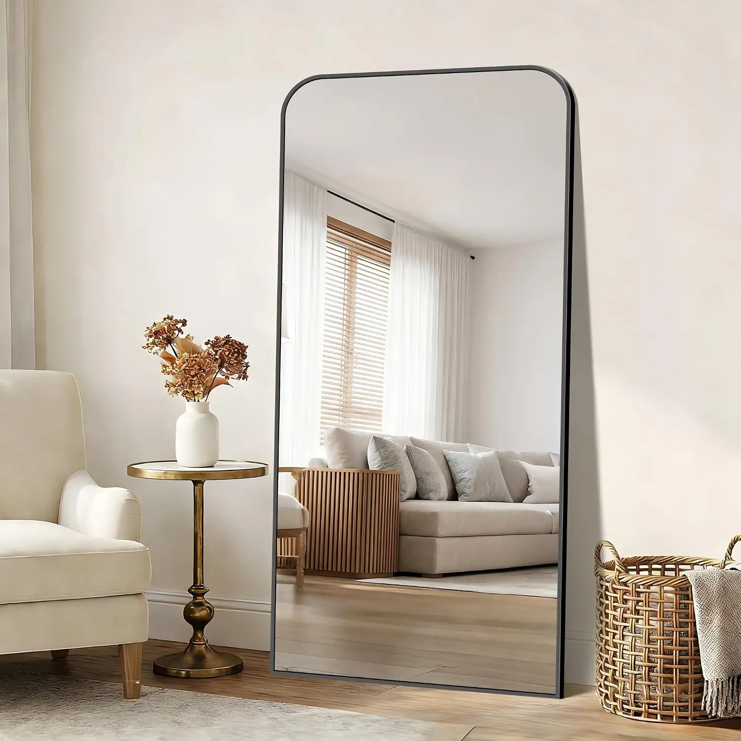 COFENY 30x60 Inch Black Rectangle… — Photo 1