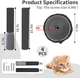 Fhiny 2PCS Cat Scratching Post,… — Photo 2