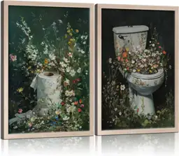 2pc Framed Bathroom Wall Art… — Photo 1