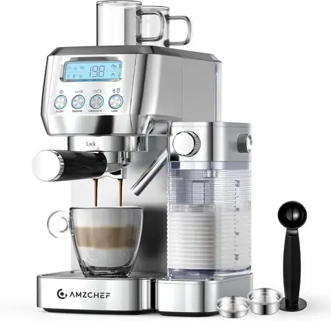 AMZCHEF Espresso Machine, Auto Milk… — Photo 1