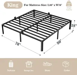 King Metal Bed Frame 18… — Photo 2