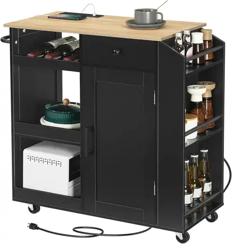 MAHANCRIS Kitchen Island with Power… — Photo 1