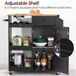 MAHANCRIS Kitchen Island with Power… — Photo 2