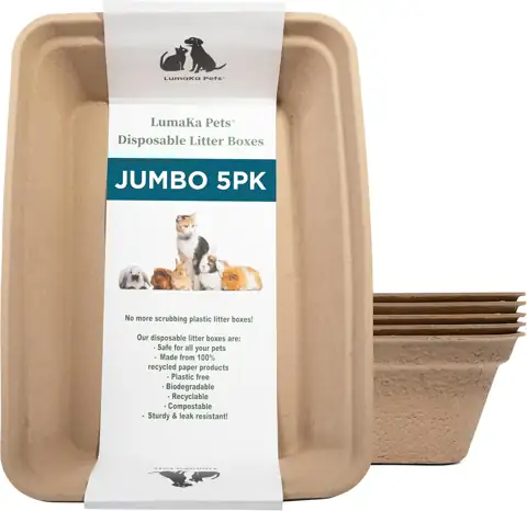 Disposable Cat Litter Box, 5-Pack,… — Photo 1
