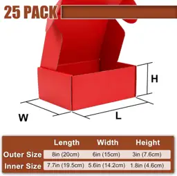 BJADE'S Shipping Boxes 8x6x3 Inches,… — Photo 2