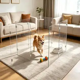 Clear Acrylic Dog Playpen, 31.5"… — Photo 1