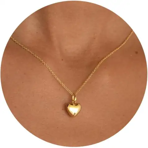 Heart Necklace, Dainty Gold Necklace… — Photo 1