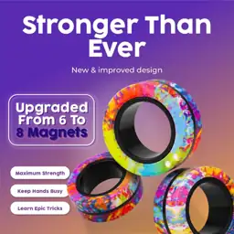 BUNMO Magnetic Fidget Rings 3pk,… — Photo 2