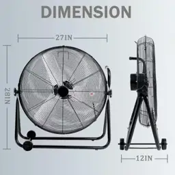 24 in. 3-Speed Drum Fan… — Photo 2