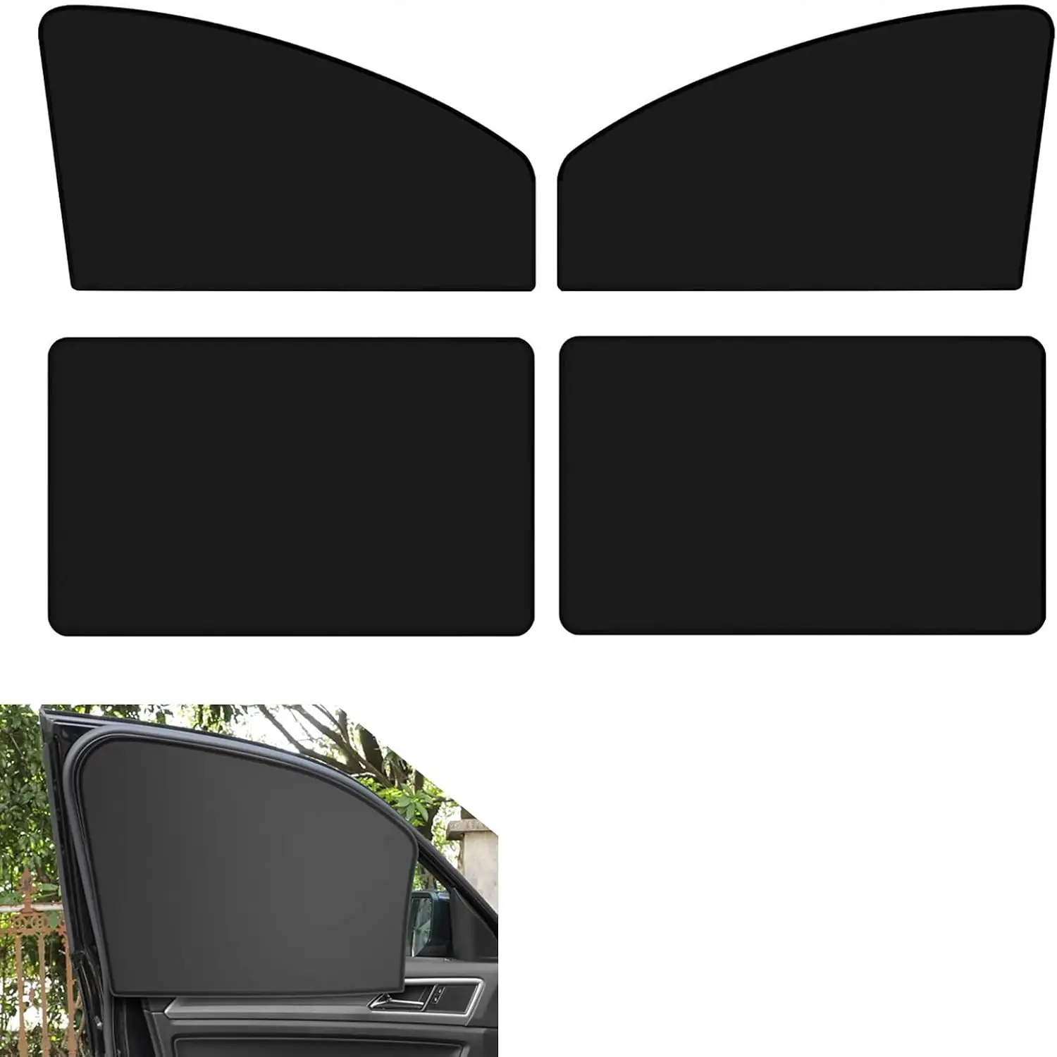 4Pcs Auto Window Shade, Magnetic… — Photo 1