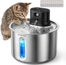 Cordless Cat Water Fountain Stainless… — Photo 1