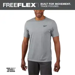Men's X-Large Gray Cotton/Polyester Short-Sleeve… — Photo 1