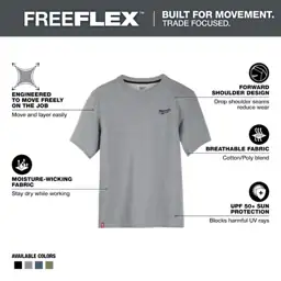 Men's X-Large Gray Cotton/Polyester Short-Sleeve… — Photo 2