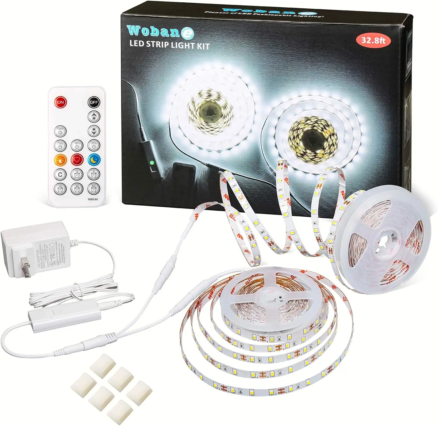 WOBANE 32.8ft White LED Strip… — Photo 1