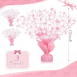 3 Pcs Pink Bow Table… — Photo 2