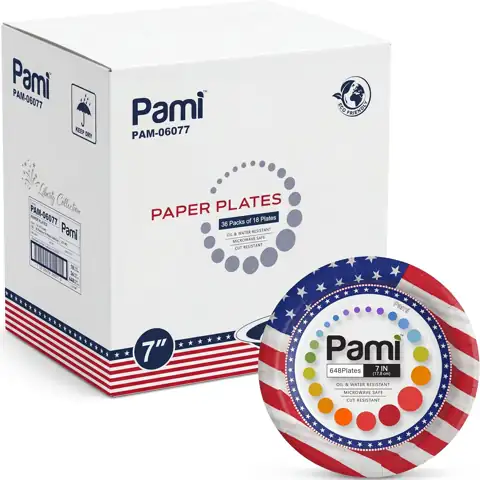 PAMI Patriotic Paper Plates 7… — Photo 1