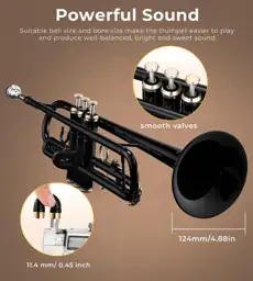 Student Bb Trumpet, Black Finish… — Photo 2
