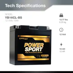 ExpertPower YB16CL-BS12 Volt 19Ah Battery… — Photo 2