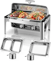 9.5QT Roll Top Chafing Dishes… — Photo 1