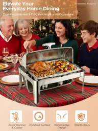 9.5QT Roll Top Chafing Dishes… — Photo 2