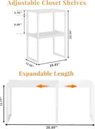 ThreeHio 2-Pack Stackable Closet Organizers… — Photo 2