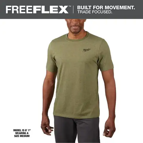 Men's X-Large Green Cotton/Polyester Short-Sleeve… — Photo 1