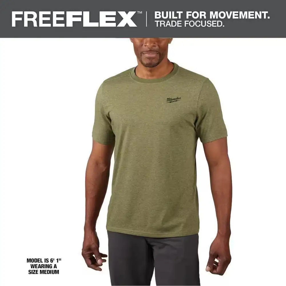 Men's X-Large Green Cotton/Polyester Short-Sleeve… — Photo 1