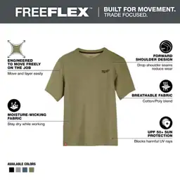 Men's X-Large Green Cotton/Polyester Short-Sleeve… — Photo 2