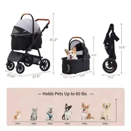 3-in-1 Dog Stroller for Small… — Photo 2