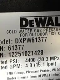 DEWALT 4400 PSI 4.0 GPM… — Photo 5