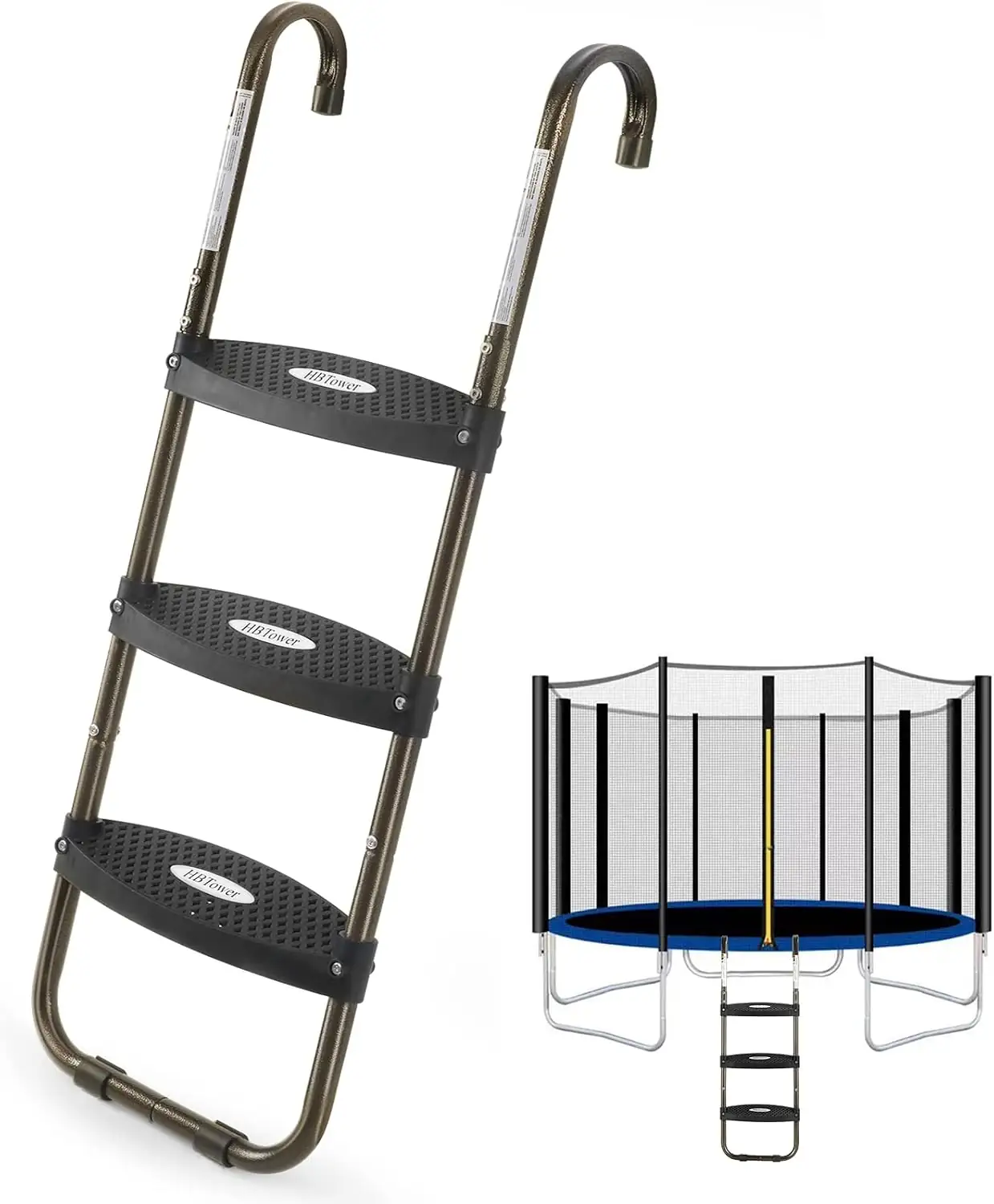 HBTower 3-Step Trampoline Ladder with… — Photo 1