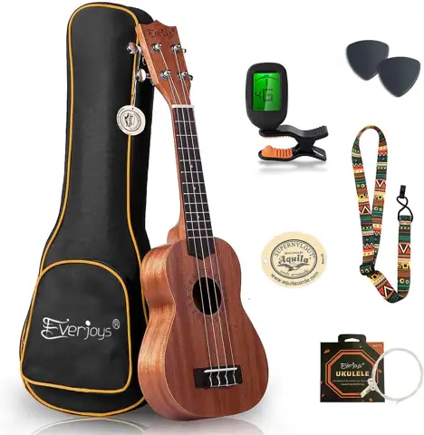 Everjoys Soprano Ukulele 21in Mahogany… — Photo 1