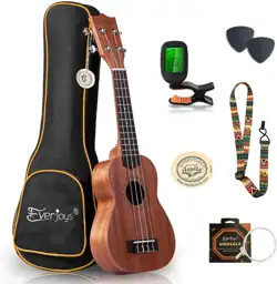 Everjoys Soprano Ukulele 21in Mahogany… — Photo 1
