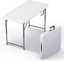 4 ft Foldable Table, Adjustable… — Photo 1