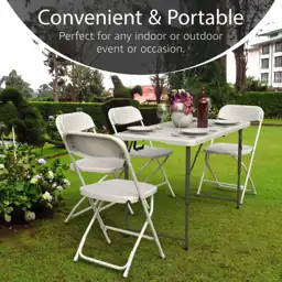 4 ft Foldable Table, Adjustable… — Photo 2