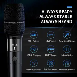 Dual Handheld Wireless Microphone System — Photo 2