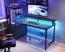 AODK Gaming Desk w/PC Showcase… — Photo 2