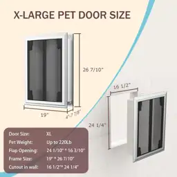 Dog Door for Wall, Aluminum… — Photo 2