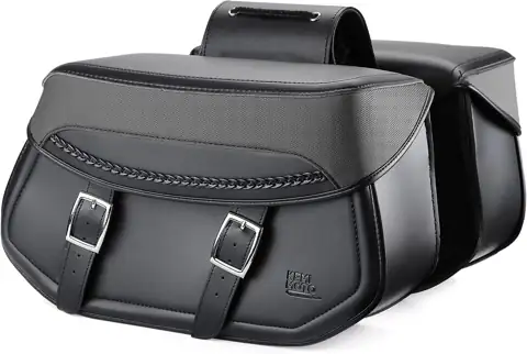 KEMIMOTO Synthetic Leather Motorcycle Saddlebags… — Photo 1
