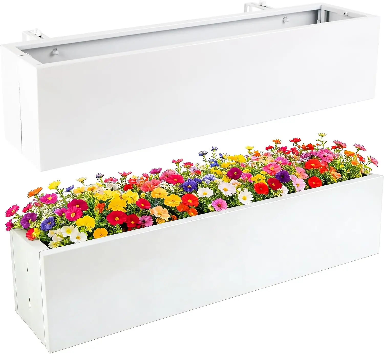 2-Pack Metal Railing Planter Box,… — Photo 1