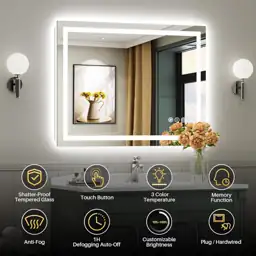 Briivue 40x36 Inch LED Bathroom… — Photo 2