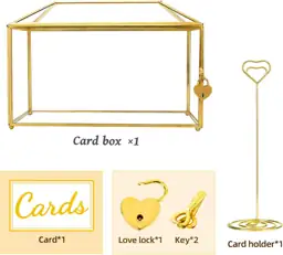 Glass Lockable Wedding Card Box,… — Photo 2