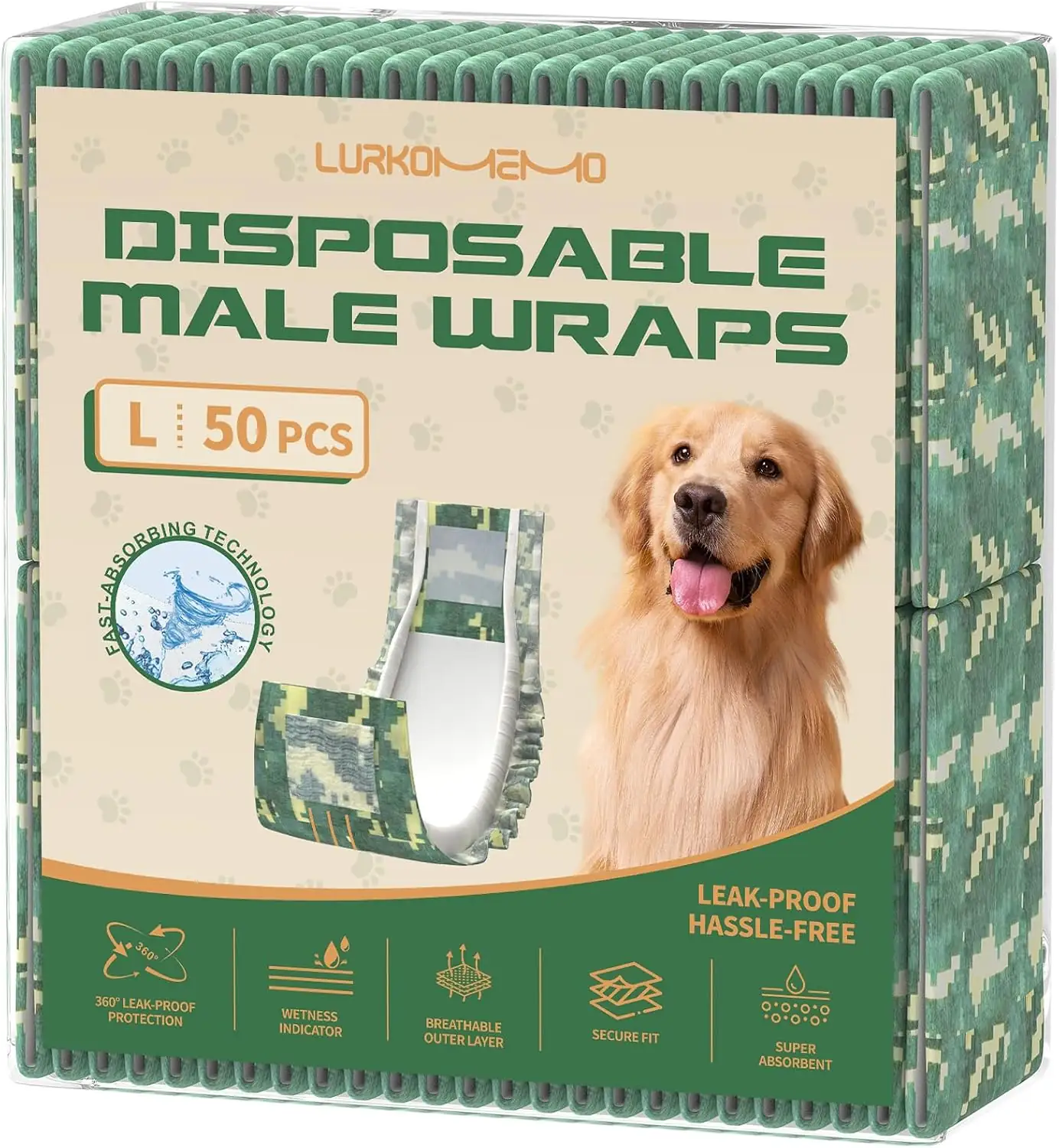Disposable Dog Diapers Male, Absorbent… — Photo 1